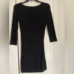 Black Bodycon Dress Mid Sleeve